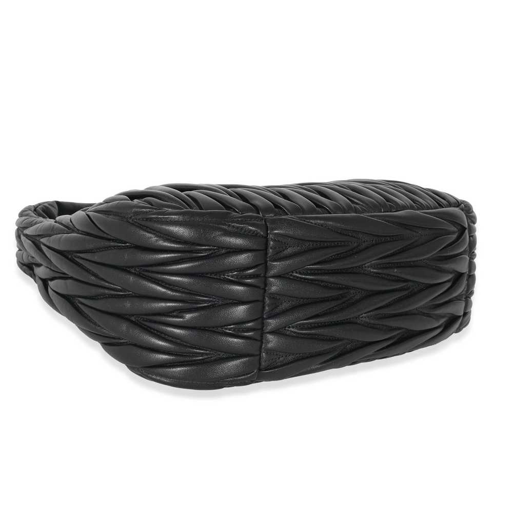 Miu Miu Miu Miu Black Matelasse Nappa Wander Hobo - image 5