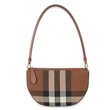 Burberry Burberry Brown Knitted Check Olympia Pou… - image 1