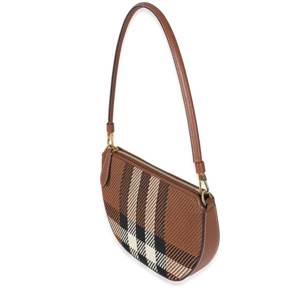 Burberry Burberry Brown Knitted Check Olympia Pou… - image 2