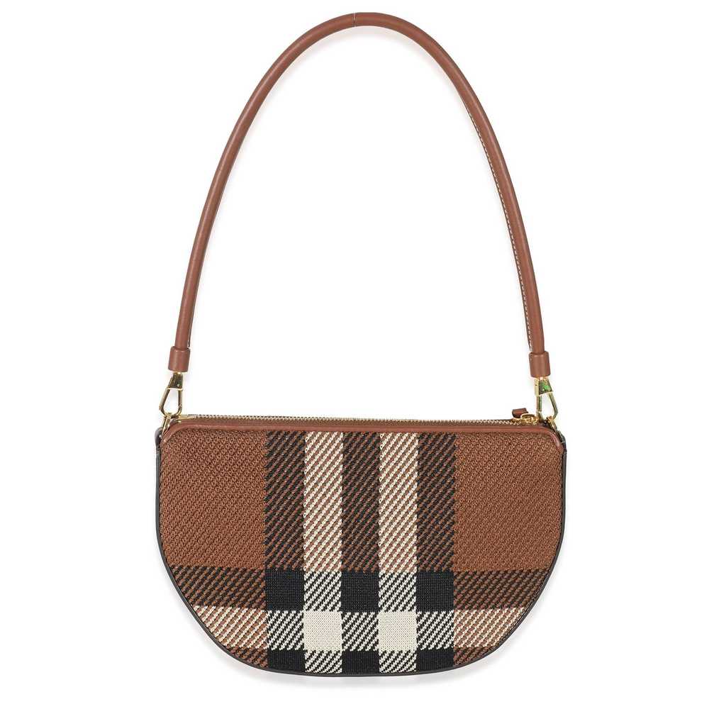 Burberry Burberry Brown Knitted Check Olympia Pou… - image 3