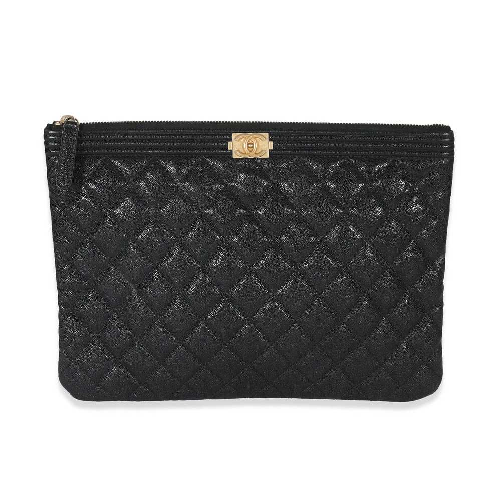 Chanel Chanel Black Caviar Boy OCase - image 1