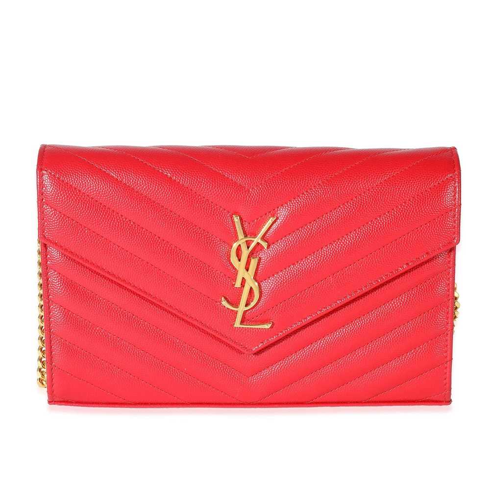 Yves Saint Laurent Saint Laurent Red Grain De Pou… - image 1