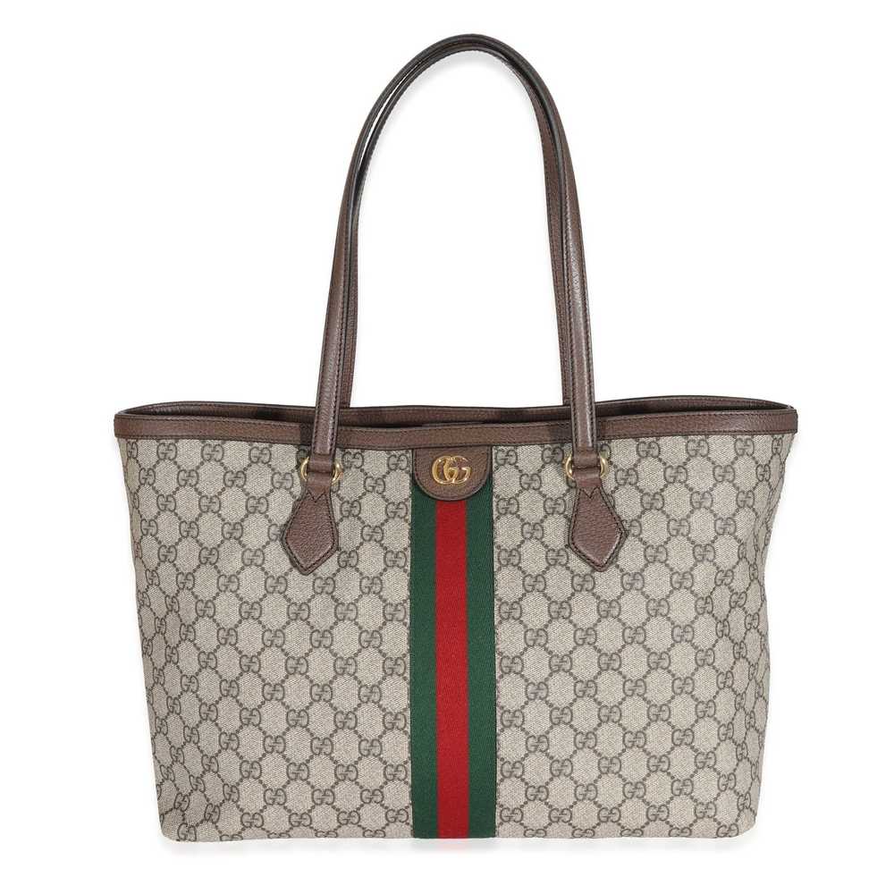 Gucci Gucci Beige GG Canvas Medium Ophidia Tote - image 1