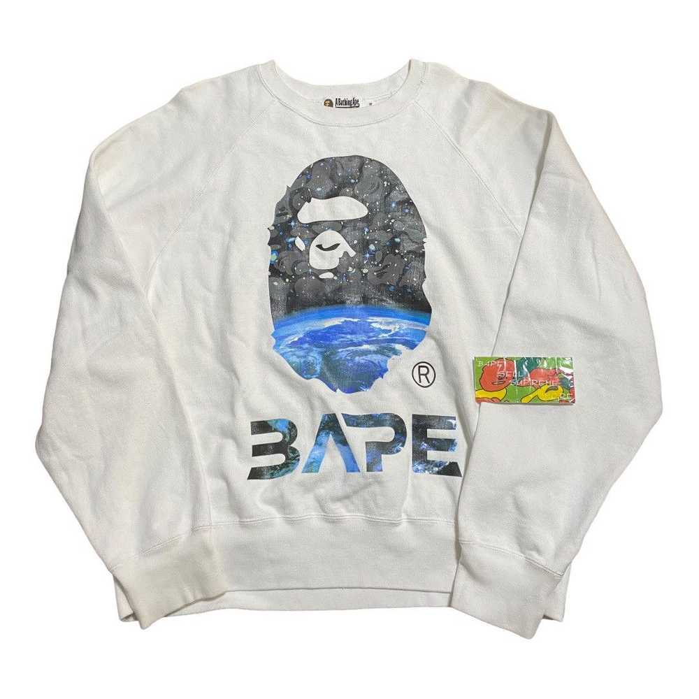 Bape BAPE Crew neck Loose fite White/Space camo - image 1