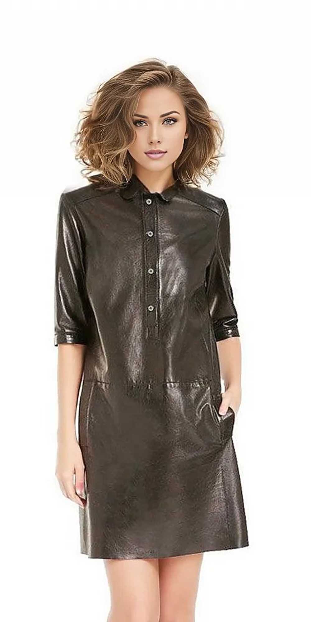 Solange Womens Sheepskin Leather Dress - image 1