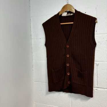 Vintage 70s Knit Sweater Vest - image 1