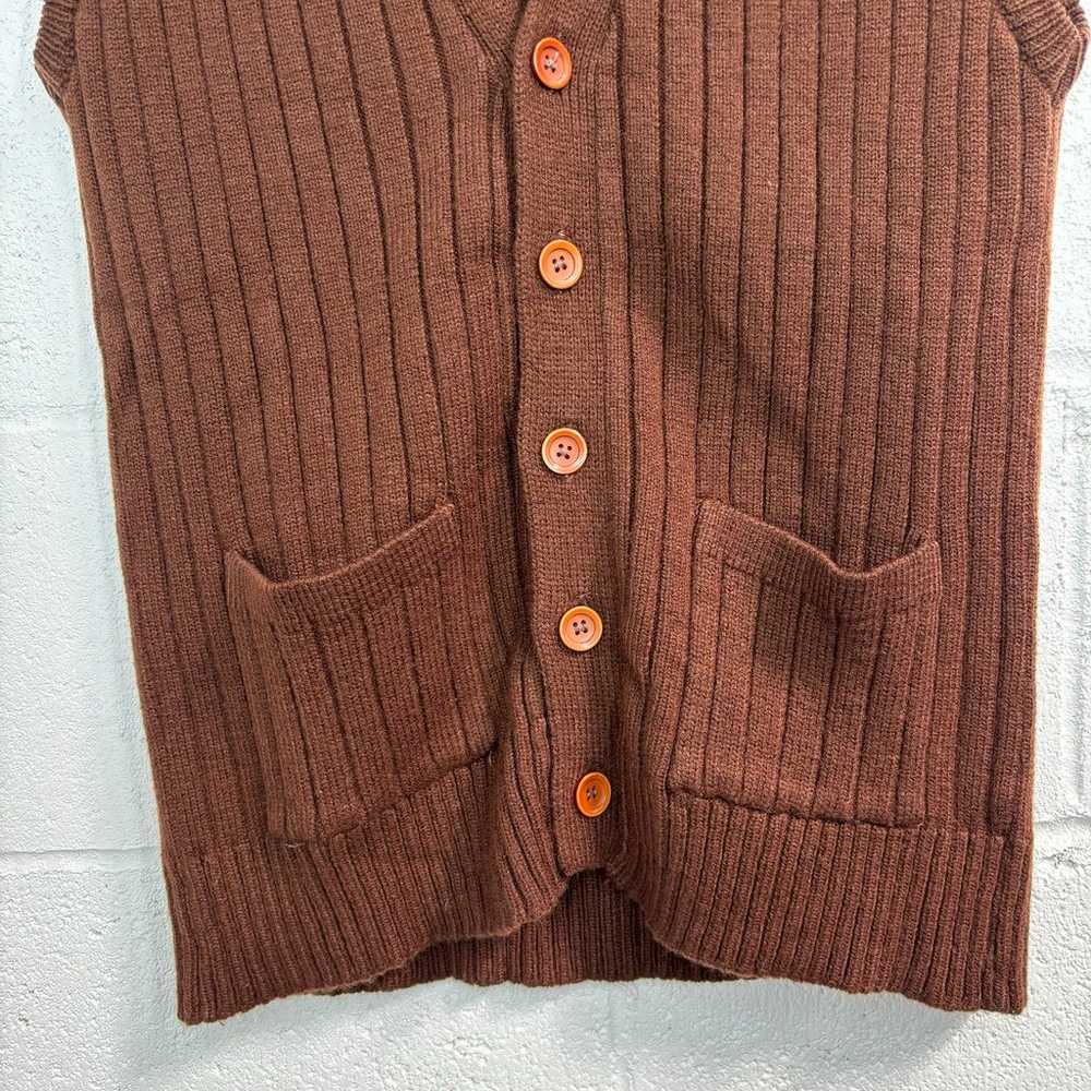 Vintage 70s Knit Sweater Vest - image 3