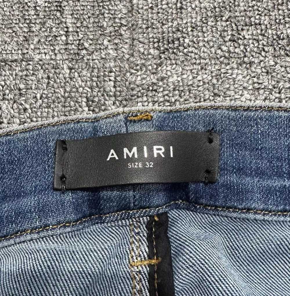 Amiri Amiri Mx1 Out Of Print Blue Patchwork Jeans - image 3