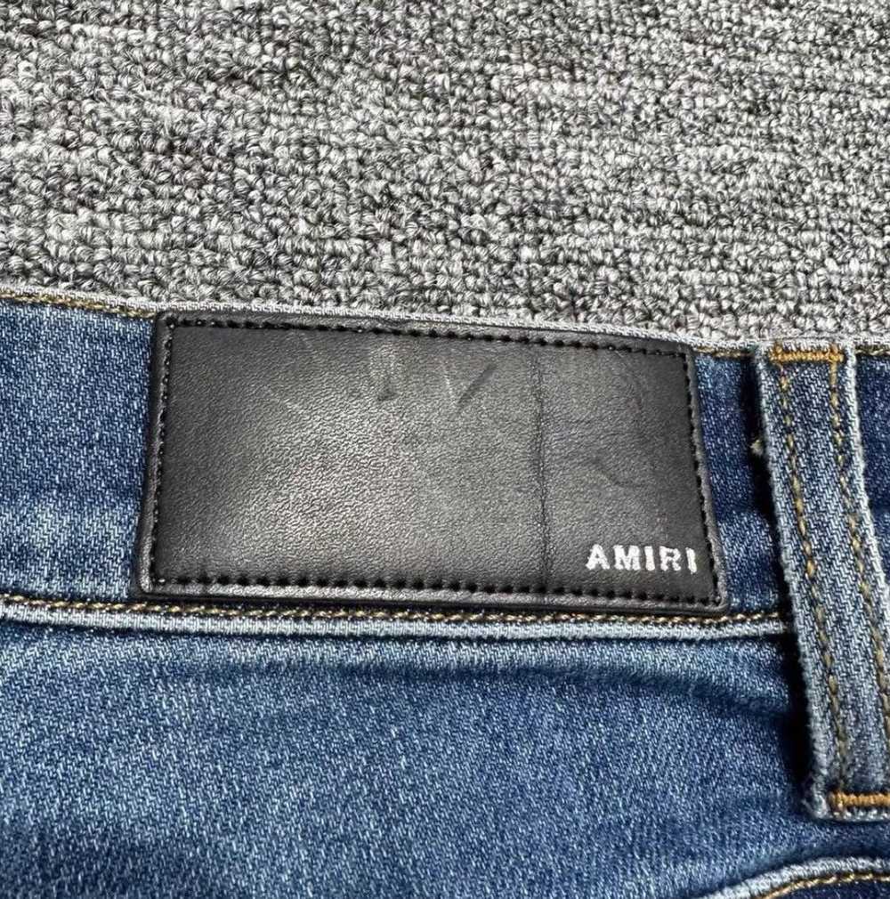 Amiri Amiri Mx1 Out Of Print Blue Patchwork Jeans - image 4