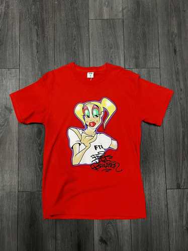 Fuck The Population FTP Anime Girl Red T-Shirt Sz… - image 1
