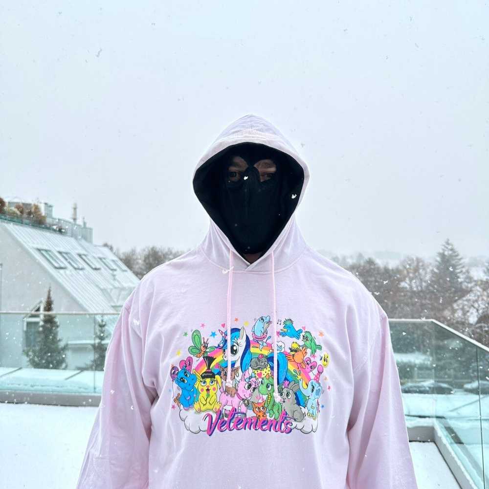 Vetements Vetements *Rare* Masked Pink Hoodie AW19 - image 1