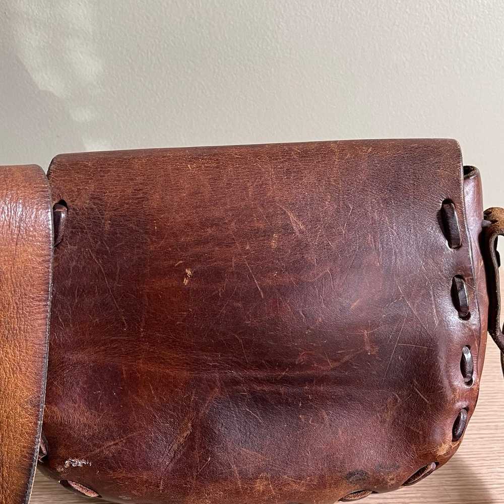 Vintage 70s boho leather purse - image 7