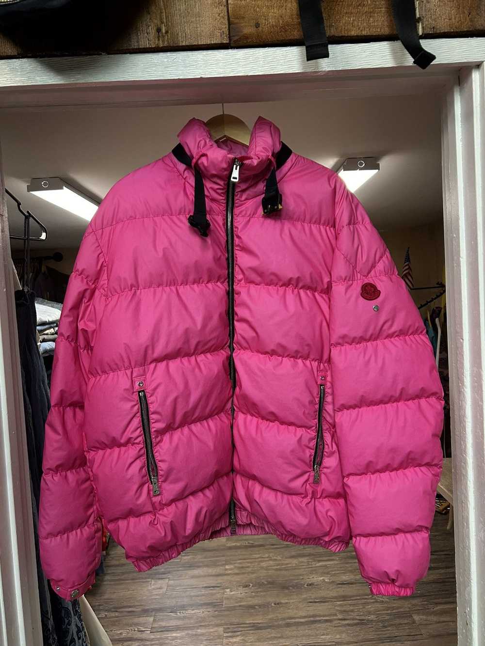 Moncler Pink Moncler Zip-Up Puffer Jacket - image 1