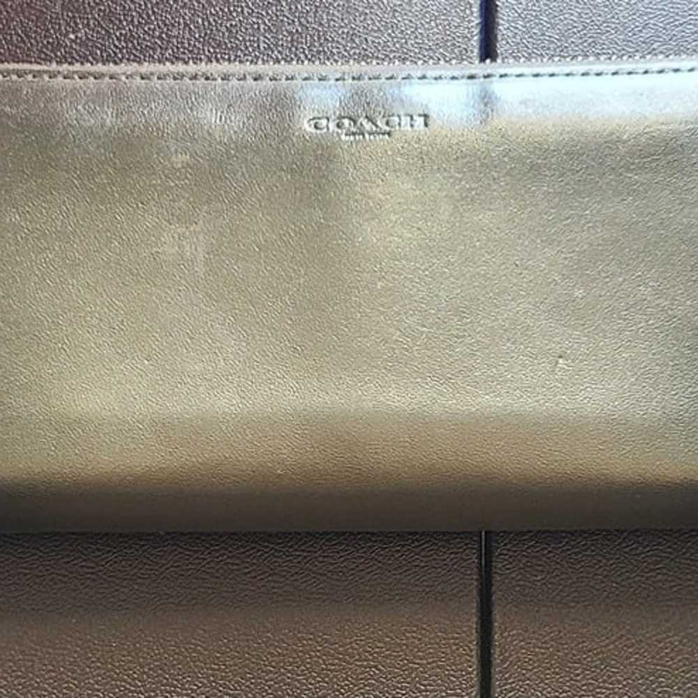 Green Leather Coach Wallet - Gem