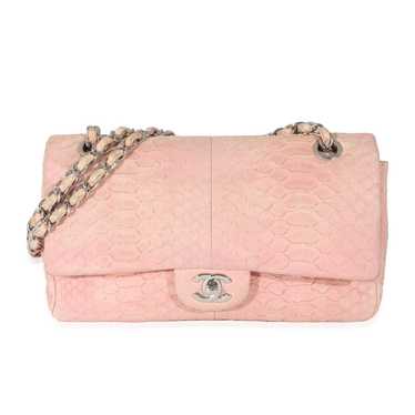 Chanel Chanel Pink Matte Python Medium Classic Do… - image 1