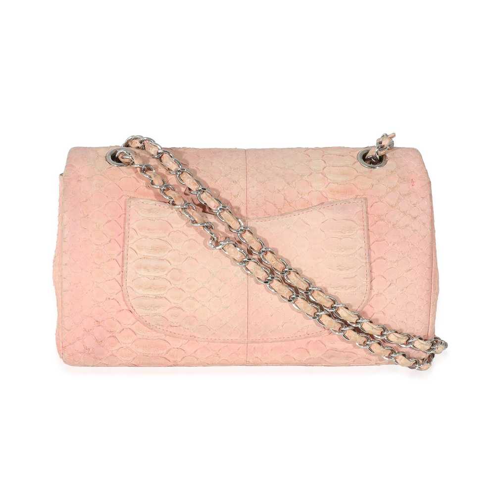 Chanel Chanel Pink Matte Python Medium Classic Do… - image 4