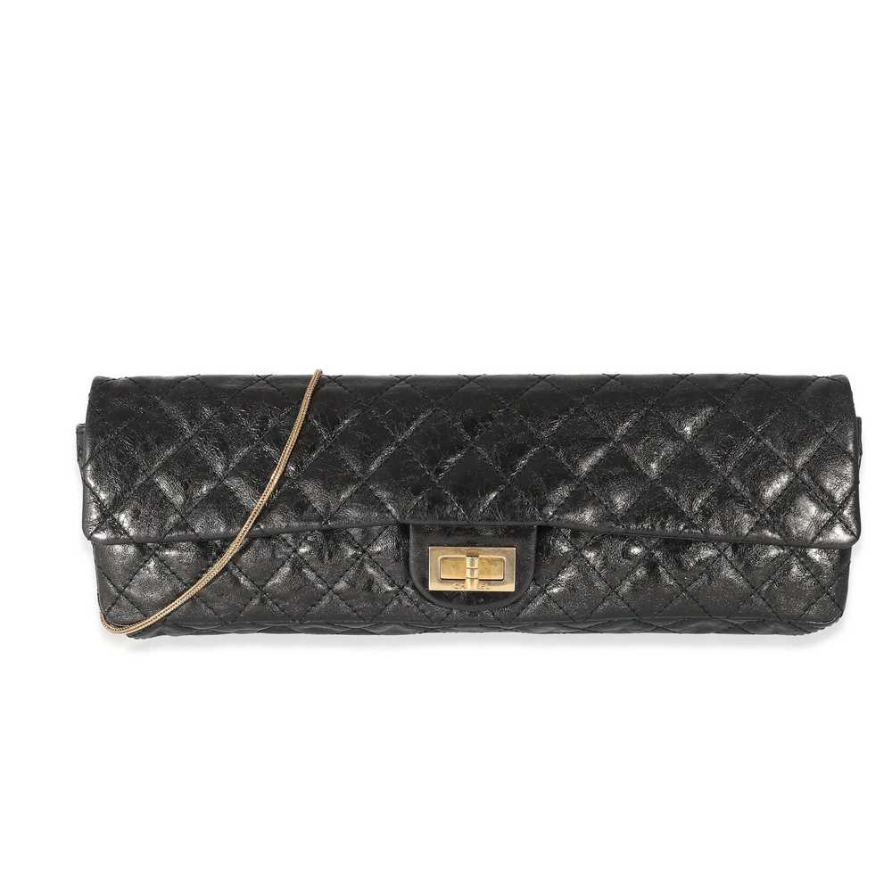 Chanel Chanel Black Quilted Glazed Calfskin East … - image 1