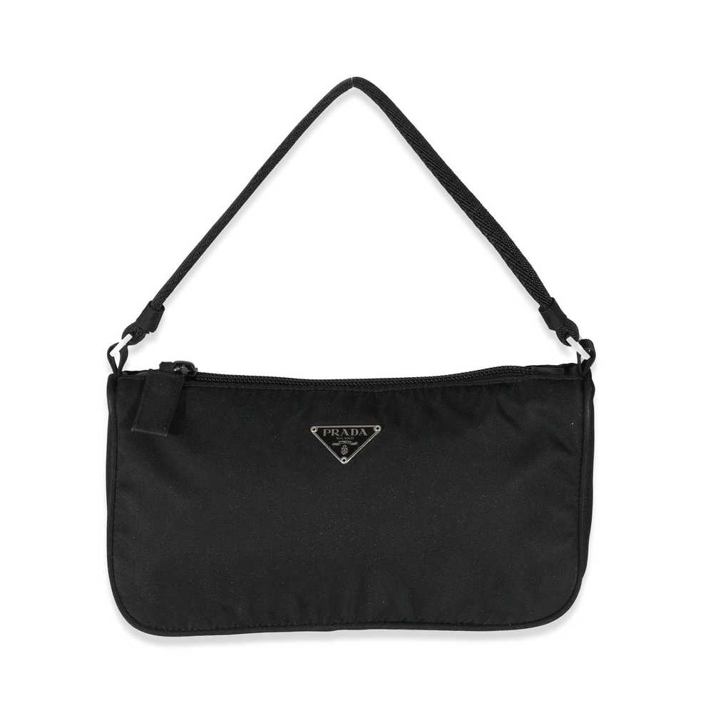 Prada Prada Black Nylon Tessuto Pochette - image 1