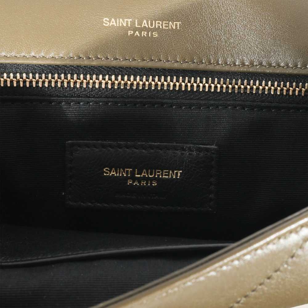 Yves Saint Laurent Saint Laurent Khaki Leather Me… - image 9