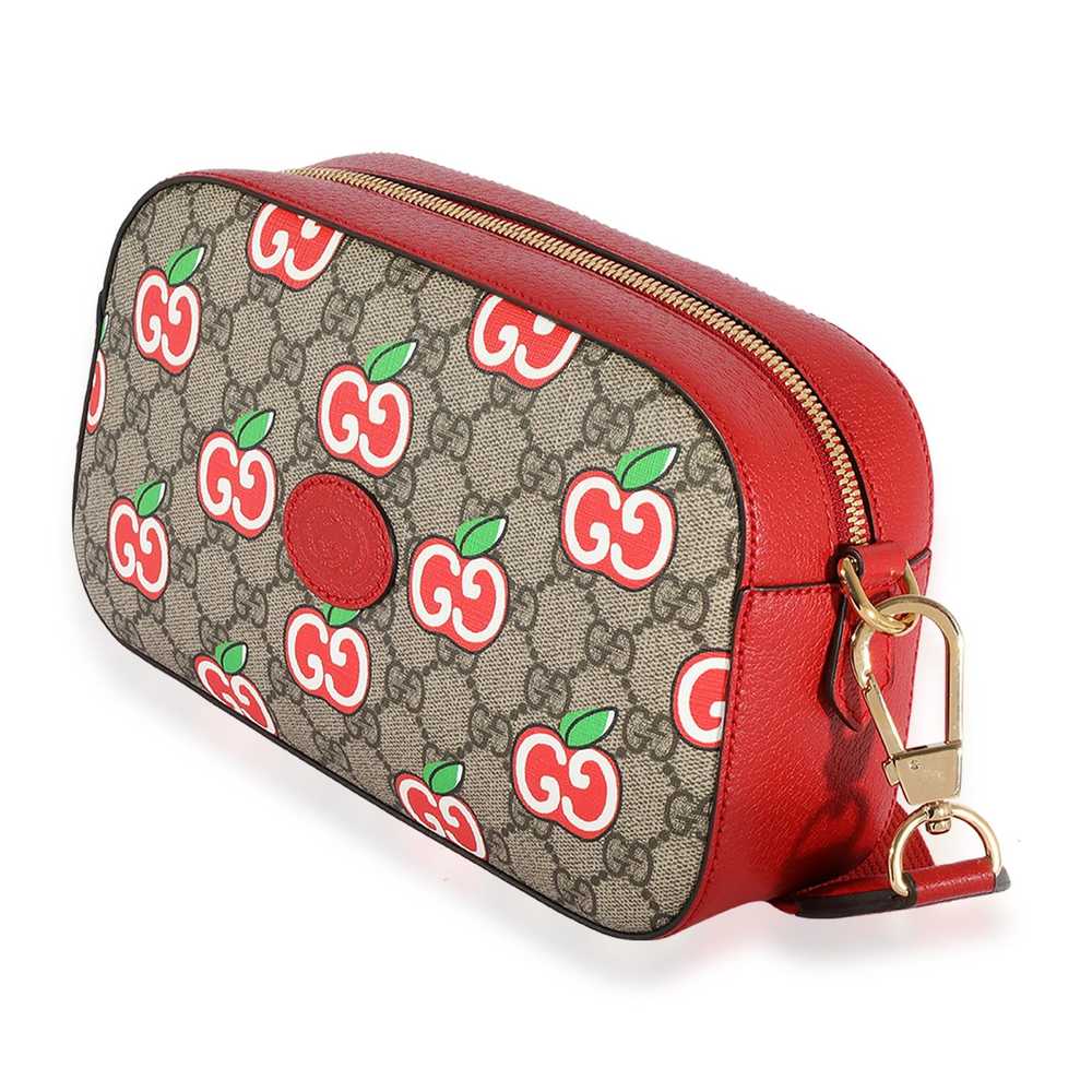 Gucci Gucci GG Supreme & Red Leather Apple Should… - image 3