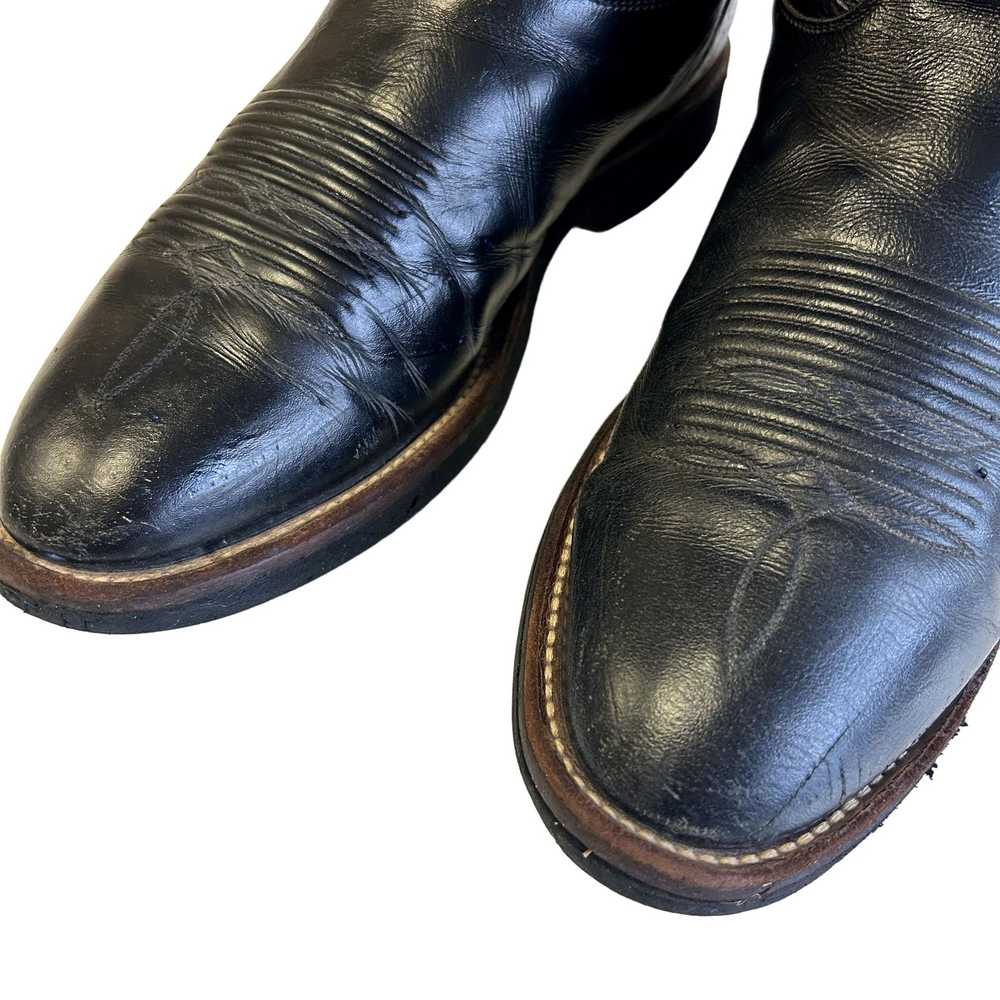 Justin Boots Vtg TEKNO CREPE Leather Cowboy Weste… - image 12