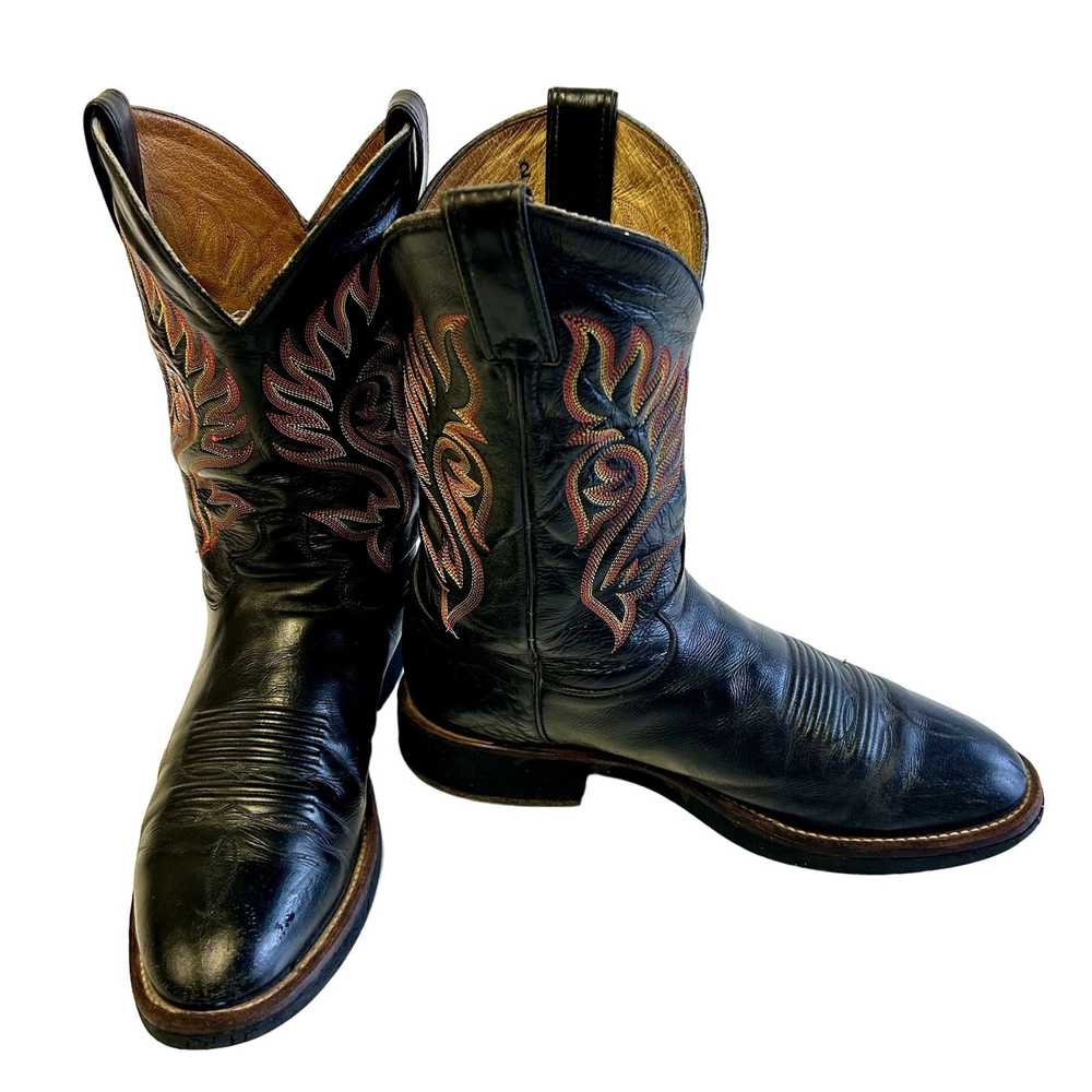Justin Boots Vtg TEKNO CREPE Leather Cowboy Weste… - image 4