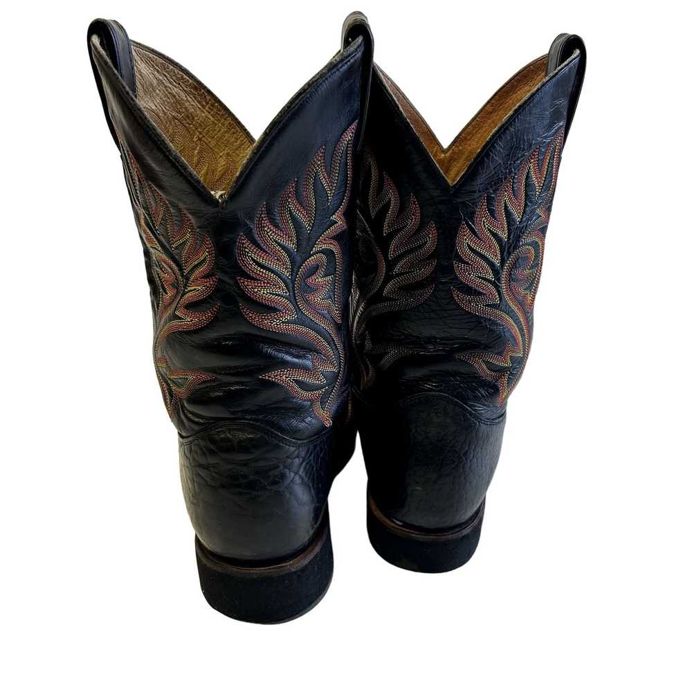 Justin Boots Vtg TEKNO CREPE Leather Cowboy Weste… - image 6