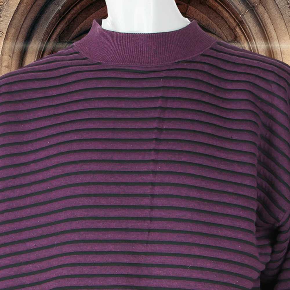 Other Vintage Koman 3D Ribbed Striped Sweater L - image 7