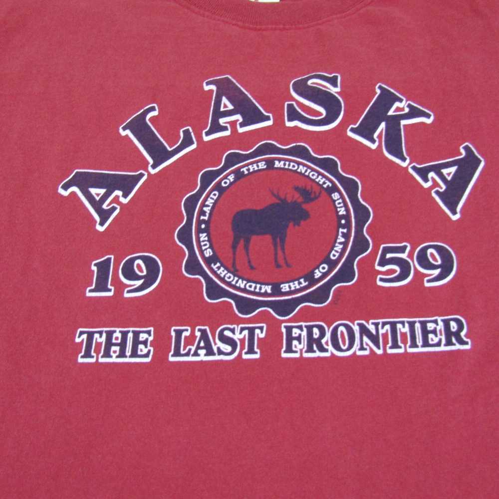 Vintage Vintage Alaska Shirt Mens Large Red Moose… - image 3