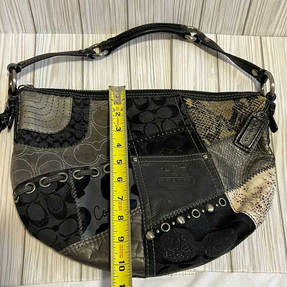Authentic Coach Patchwork Soho Hobo Pattern Bag - image 10