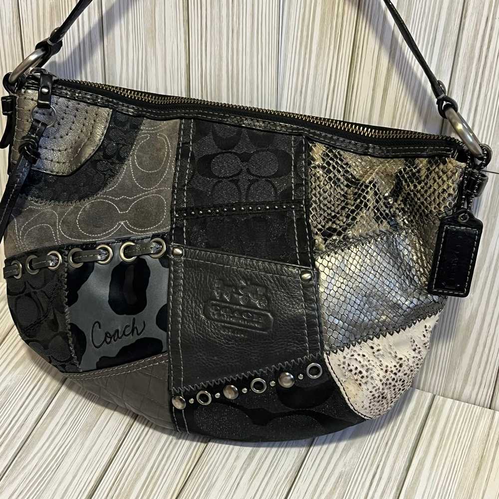 Authentic Coach Patchwork Soho Hobo Pattern Bag - image 3