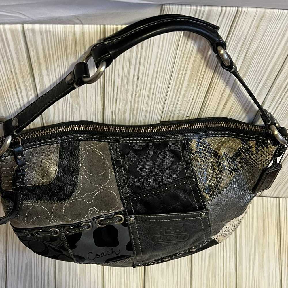 Authentic Coach Patchwork Soho Hobo Pattern Bag - image 4