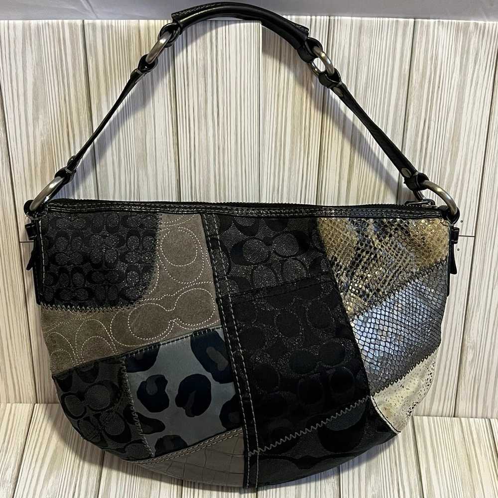 Authentic Coach Patchwork Soho Hobo Pattern Bag - image 5