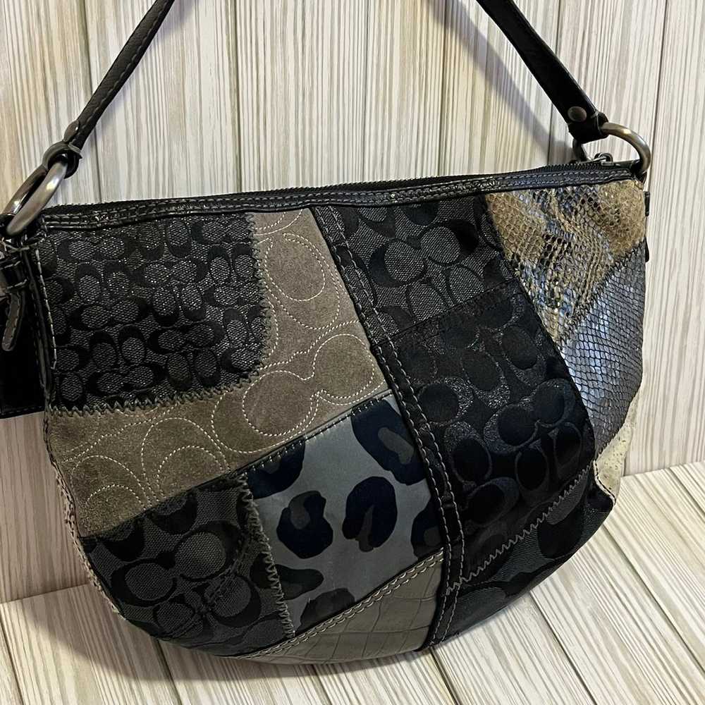 Authentic Coach Patchwork Soho Hobo Pattern Bag - image 6