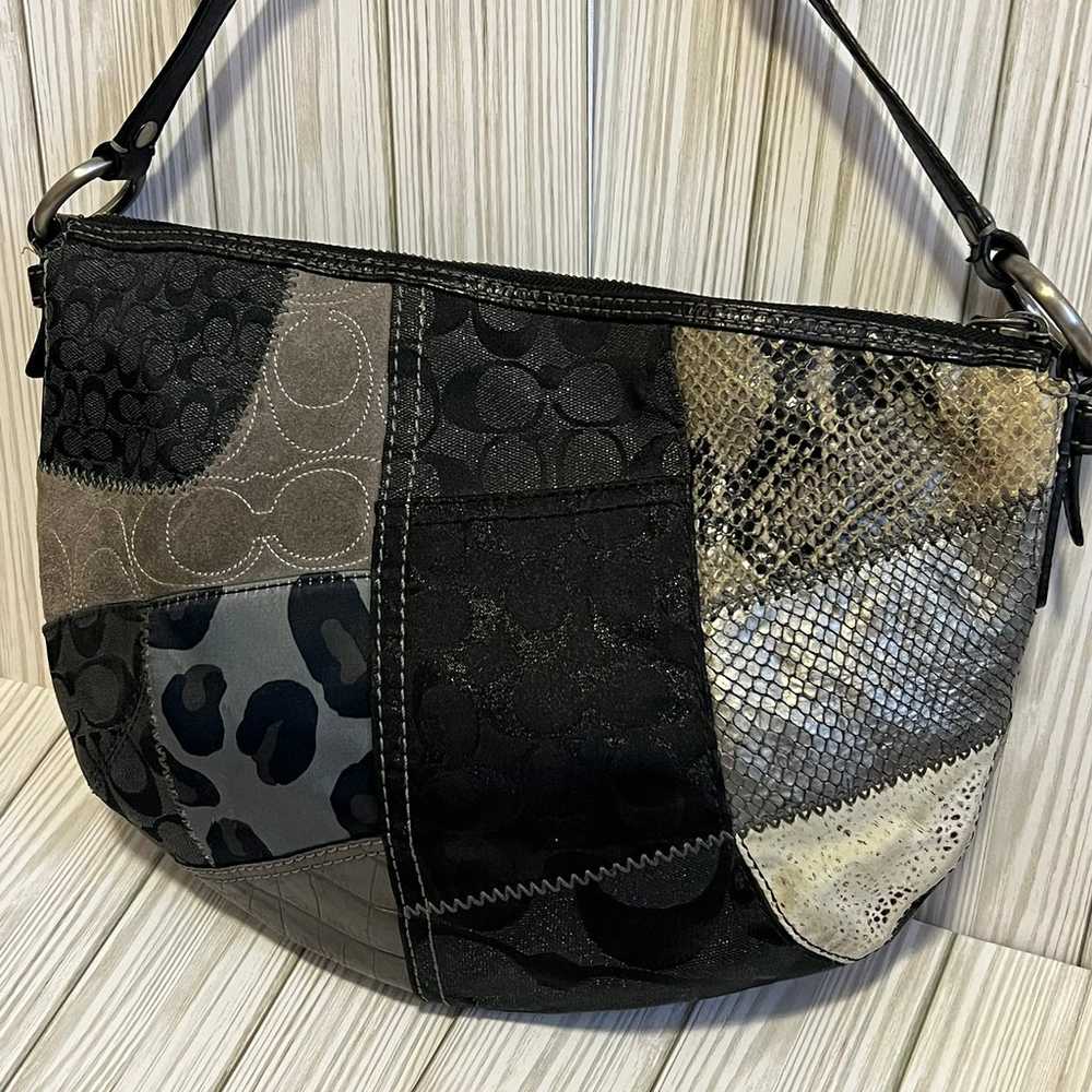 Authentic Coach Patchwork Soho Hobo Pattern Bag - image 7