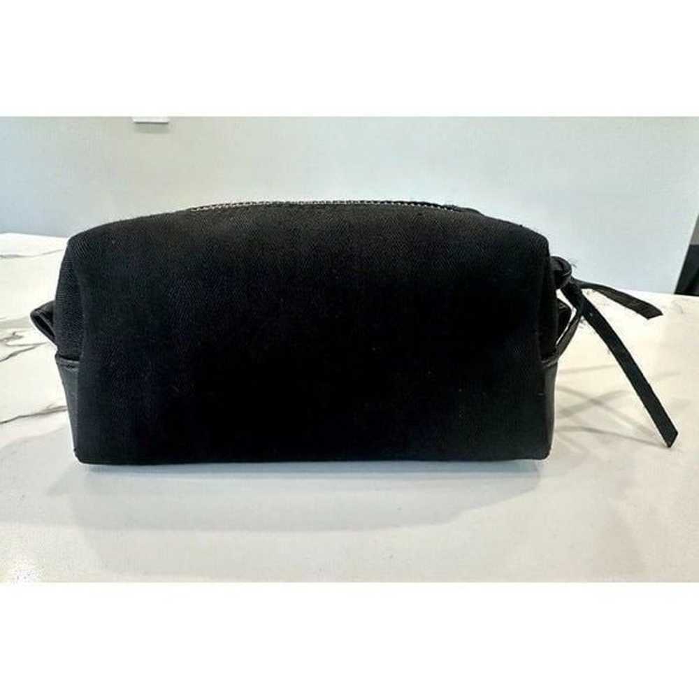Balenciaga Small Canvas Leather Trim Cosmetics Bag - image 2