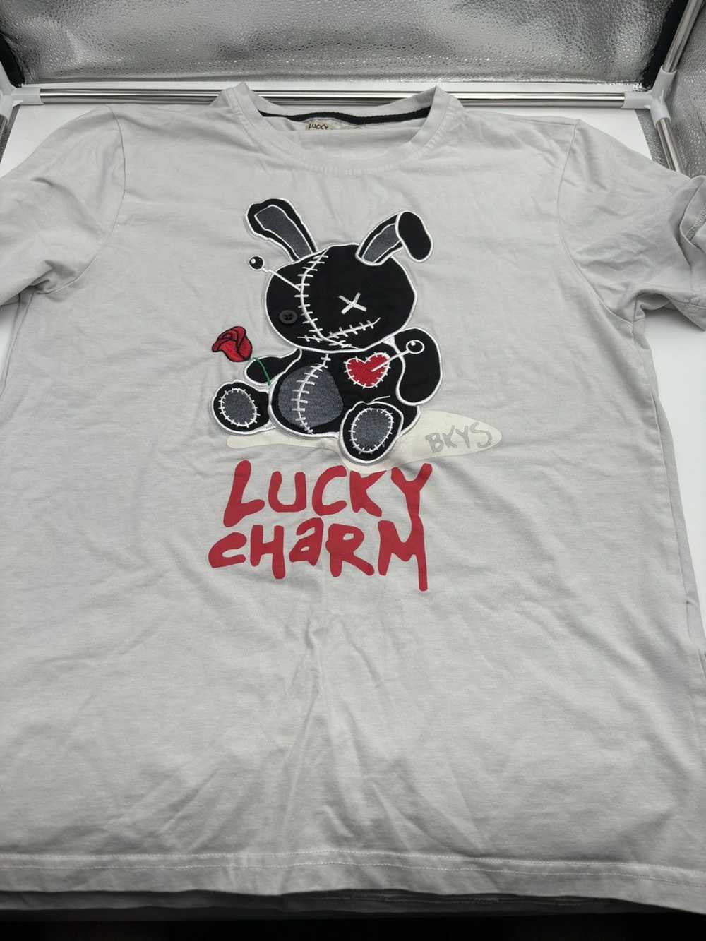Streetwear × Vintage Lucky charm white t shirt - image 1