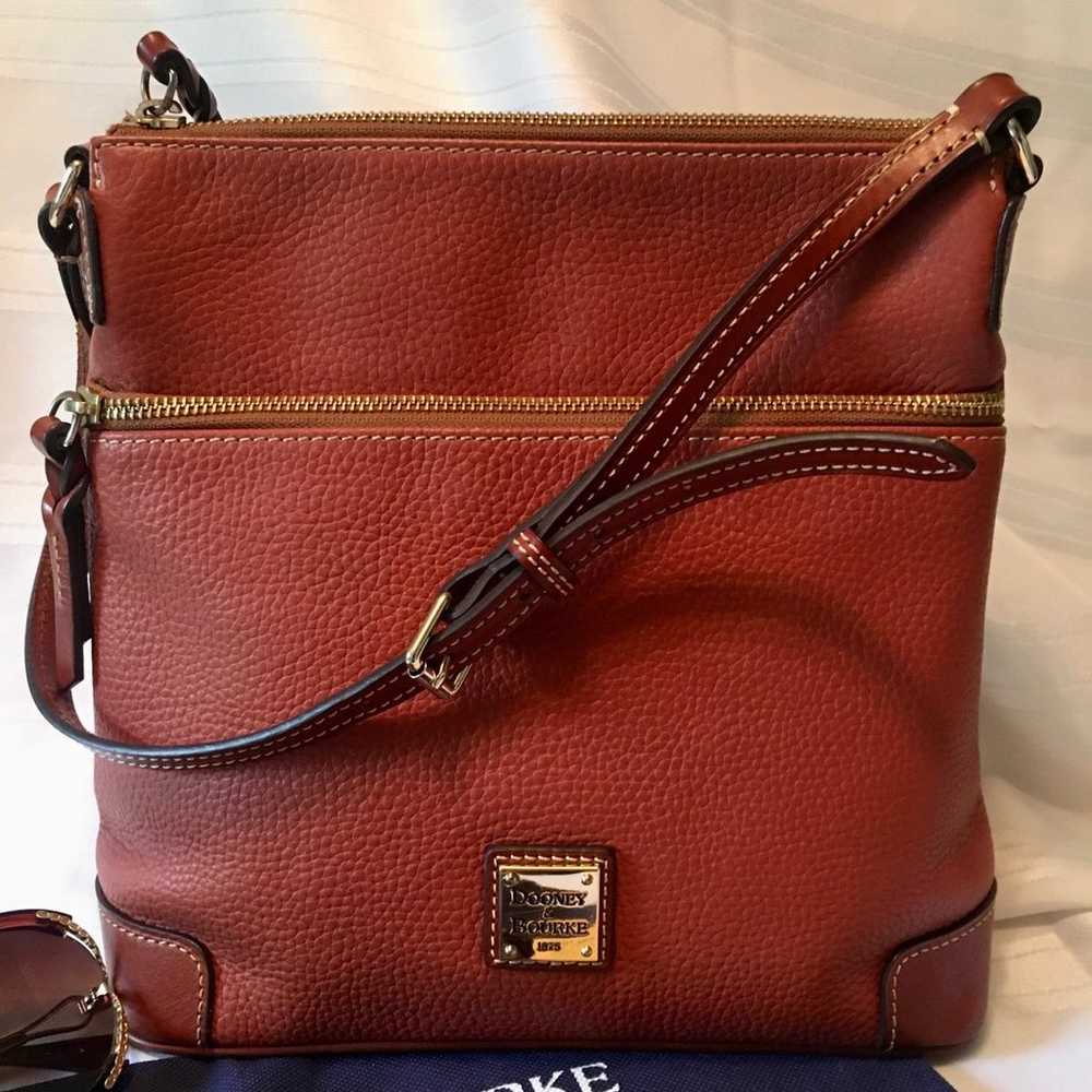 Dooney and Bourke Pebble Leather Letter Carrier -… - image 2