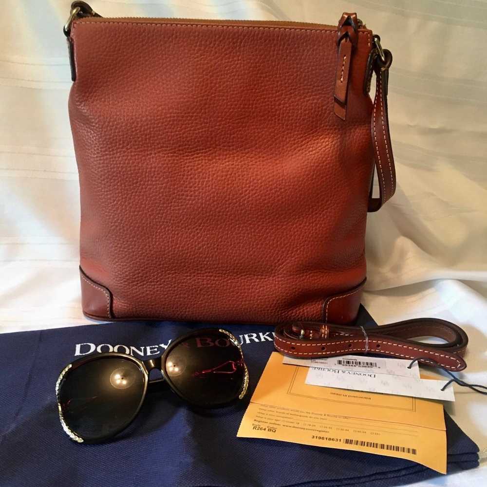 Dooney and Bourke Pebble Leather Letter Carrier -… - image 3