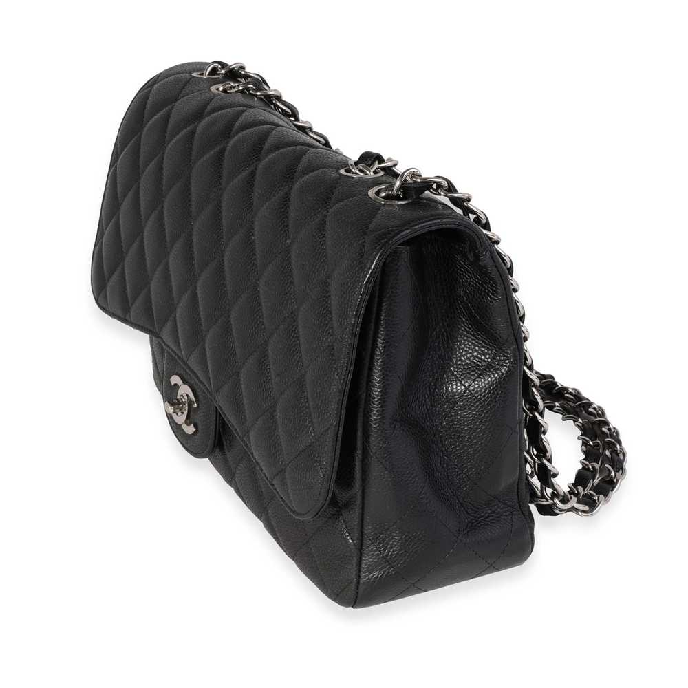 Chanel Chanel Black Quilted Caviar Jumbo Classic … - image 2