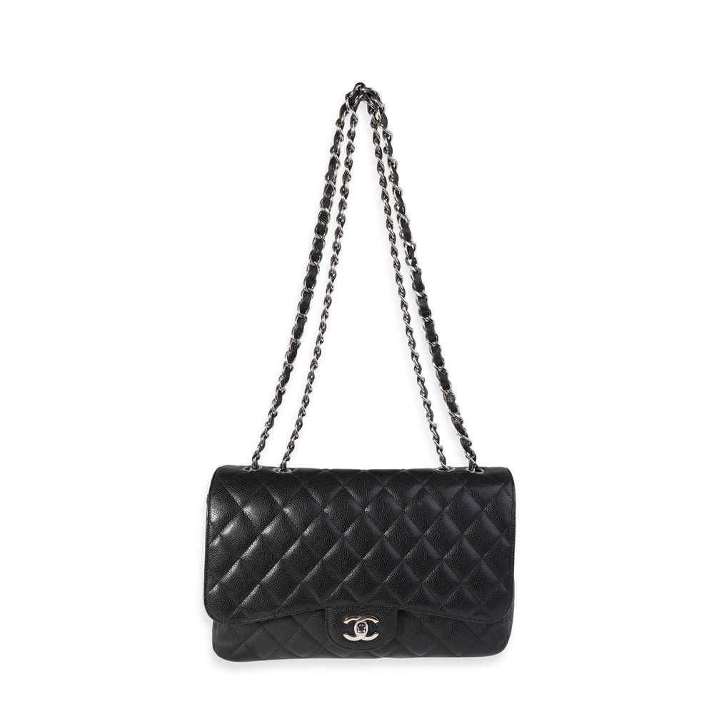 Chanel Chanel Black Quilted Caviar Jumbo Classic … - image 4