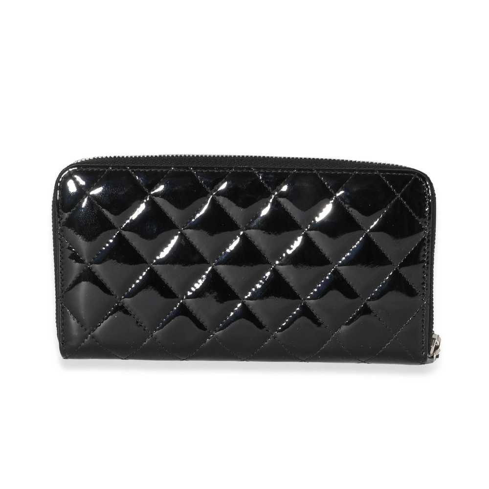 Chanel Chanel Black Quilted Patent Classic Contin… - image 3