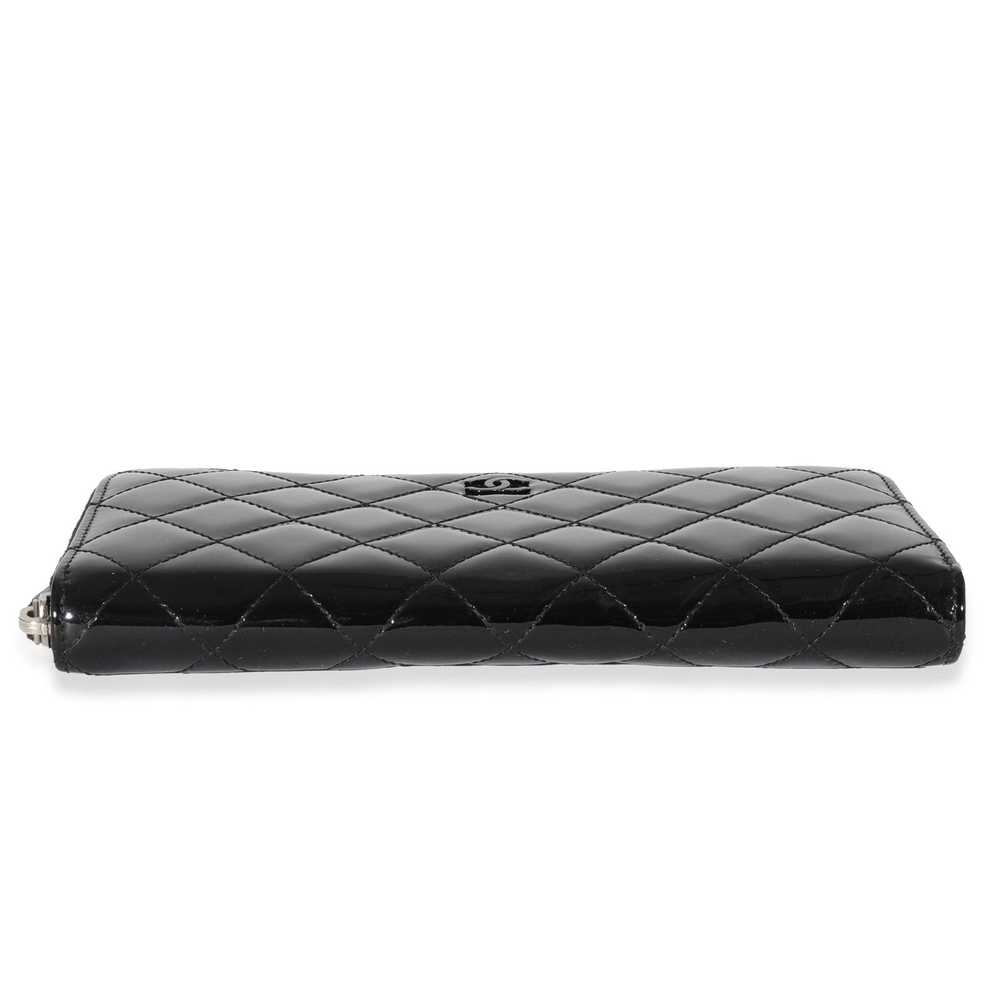 Chanel Chanel Black Quilted Patent Classic Contin… - image 4