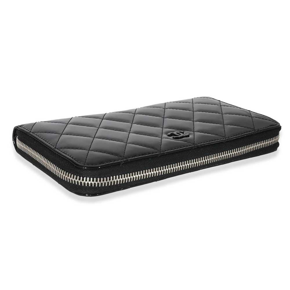 Chanel Chanel Black Quilted Patent Classic Contin… - image 5