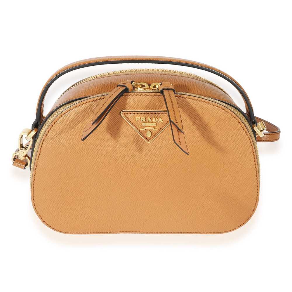 Prada Prada Brown Saffiano Odette Bag - image 1