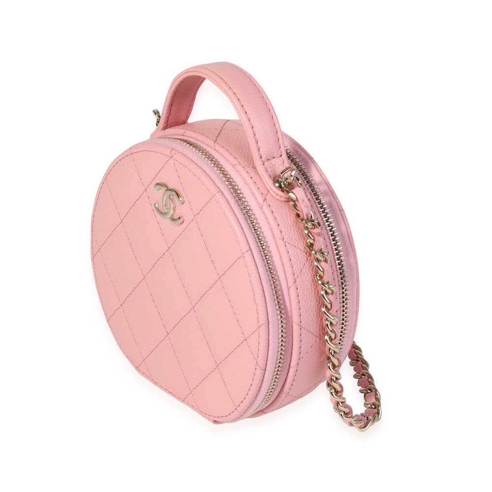 Chanel Chanel Pink Quilted Caviar Handle With Car… - image 2