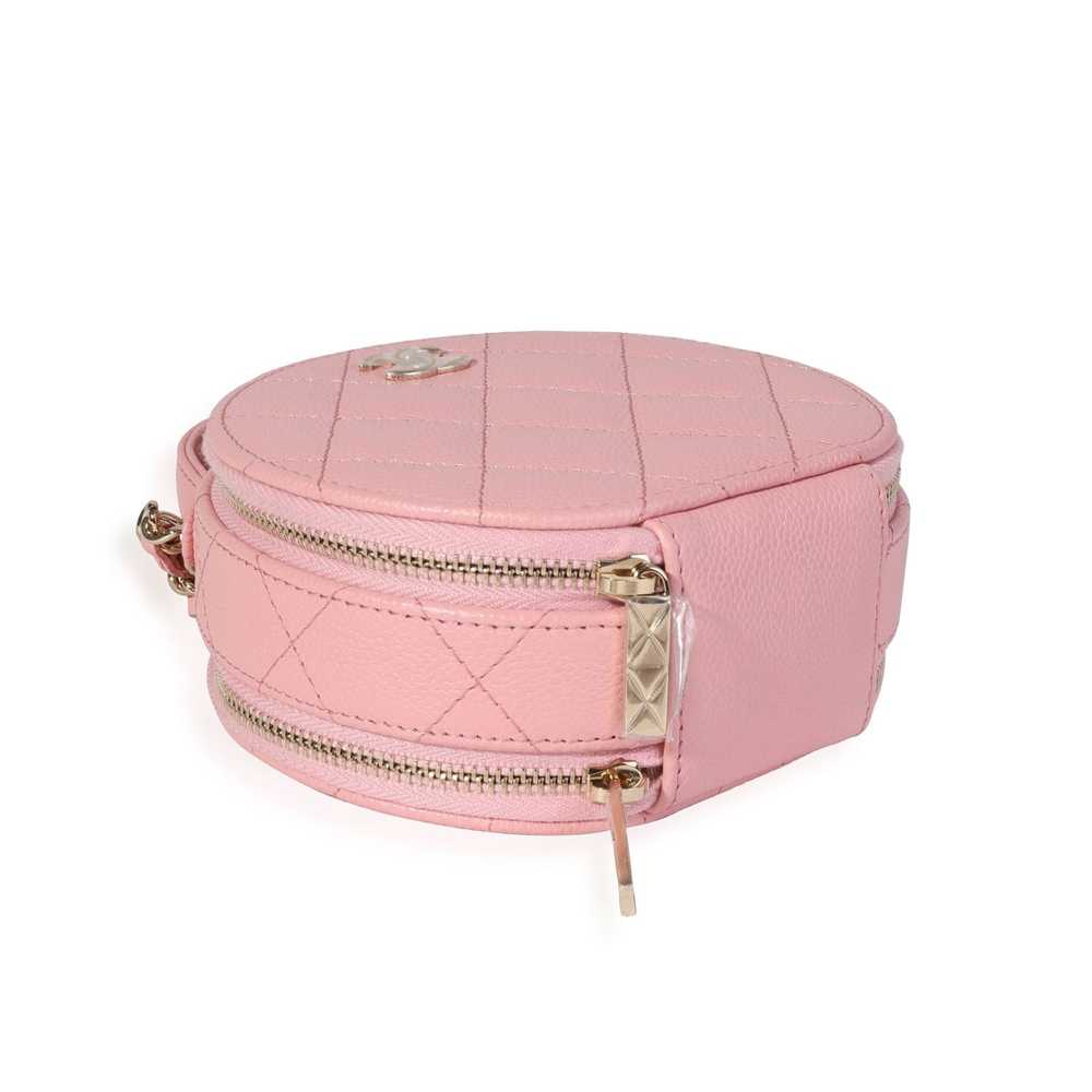 Chanel Chanel Pink Quilted Caviar Handle With Car… - image 6