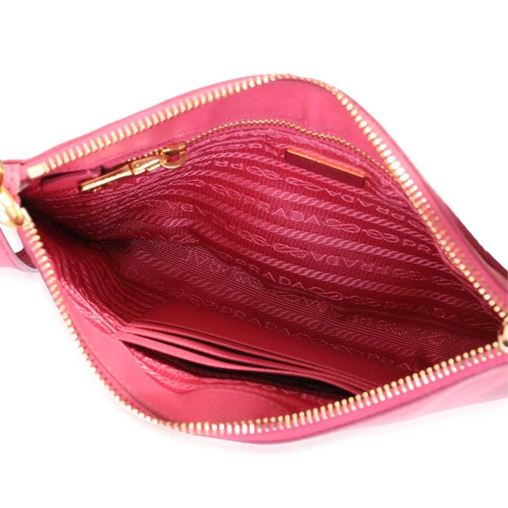 Prada Prada Pink Saffiano Leather Wristlet - image 4