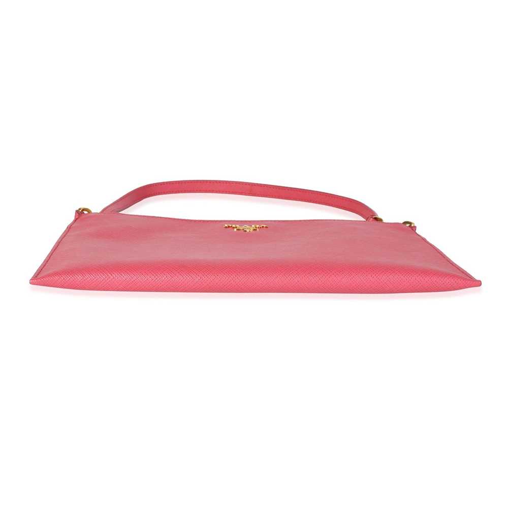 Prada Prada Pink Saffiano Leather Wristlet - image 5