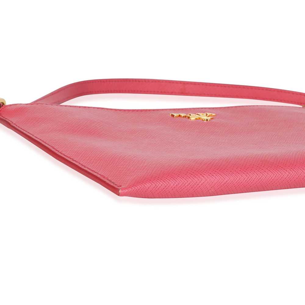 Prada Prada Pink Saffiano Leather Wristlet - image 6
